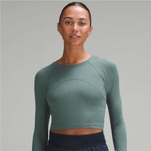 Lululemon Swiftly Tech Cropped Long-Sleeve Shirt 2.0 (Forest Green)